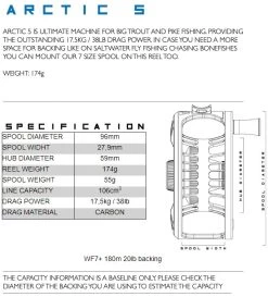 Alfa Arctic Reel Petrol Blue 23 Alfa Arctic Reel Petrol Blue -Vissen Winkel Alfa Arctic Reel Petrol Blue ALFAARCTPB XXX arctic reel specs 5