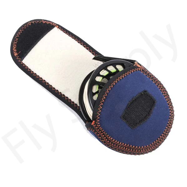 Euro Flies Sheep Skin Reel Bag Black/Blue 4 Euro Flies Sheep Skin Reel Bag Black/Blue - Afbeelding 2
