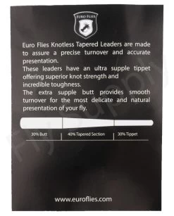 Euro Flies Supple Butt Tapered Leader 7,5ft 8 Euro Flies Supple Butt Tapered Leader 7,5ft -Vissen Winkel Euro Flies Supple Butt Tapered Leader 75ft EF SUPLEAD 75 XX dsc07674