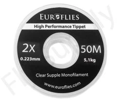 Euro Flies Supple Co-Polymer Tippet Spool 50mtr -Vissen Winkel Euro Flies Supple Co Polymer Tippet Spool 50mtr EF SUP50TIPPET XX 2x