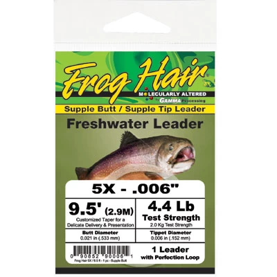 Frog Hair Supple Butt Fresh Water Leader 7,5 Ft 2 Frog Hair Supple Butt Fresh Water Leader 7,5 Ft