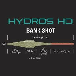Orvis Hydros HD Bank Shot Dark Willow / Orange Fly Line -Vissen Winkel Hydros20HD20Bank20Shot2