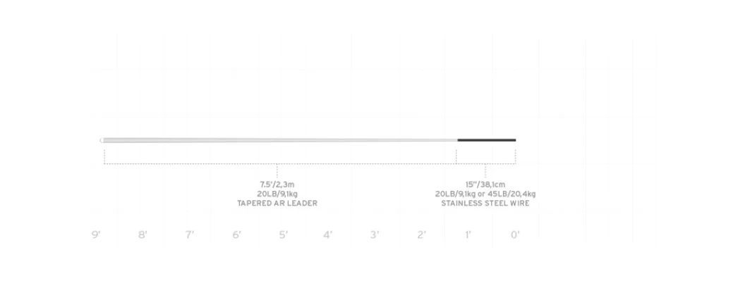 Scientific Anglers Predator 7.5ft AR Tapered Leader 2 Pack 4 Scientific Anglers Predator 7.5ft AR Tapered Leader 2 Pack - Afbeelding 2