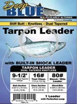 Frog Hair Deep Blue Tarpon Shock 9,5ft Leader