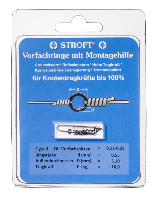 Stroft Tippet Rings 10pc On Clip 5 Stroft Tippet Rings 10pc On Clip - Afbeelding 3